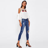 Bleach Distressed Denim