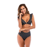 High Waist Ruffle Polka Babe