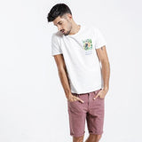 Slim Washed Fade Denim Shorts