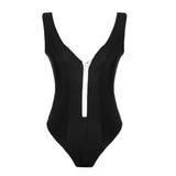 Backless Zipper Swimsuit
