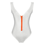 Backless Zipper Swimsuit