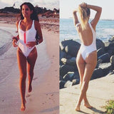 Backless Zipper Swimsuit