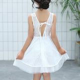 Lace Bow-tie Back Dress