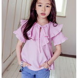Off Colored Ruffled Blouse