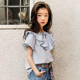 Off Colored Ruffled Blouse