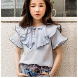 Off Colored Ruffled Blouse
