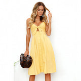 V-Neck Bow-Tie Dress